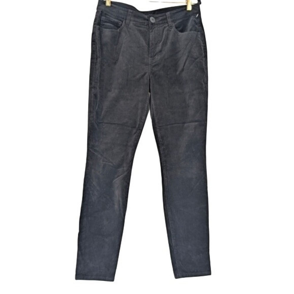Cabi Black High Straight Corduroy Pants Size 8 Style 4073 Cotton Stretch
